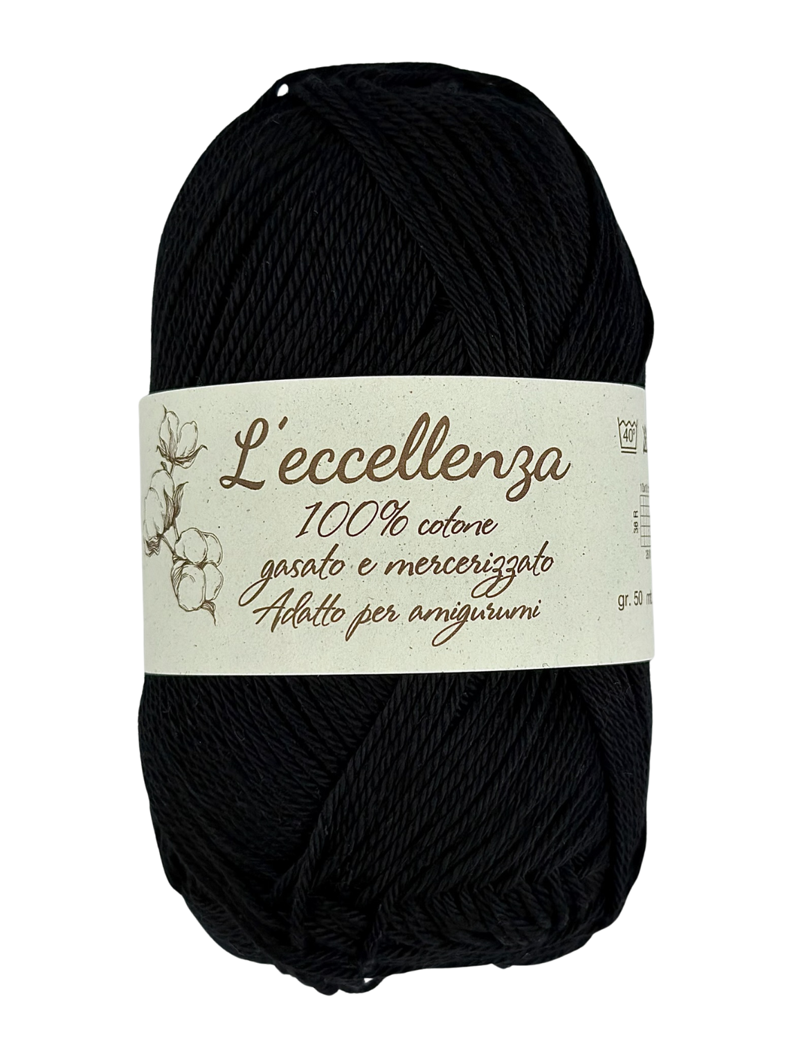 L’eccellenza 100% Baumwolle merzerisierte Schwarz 2012