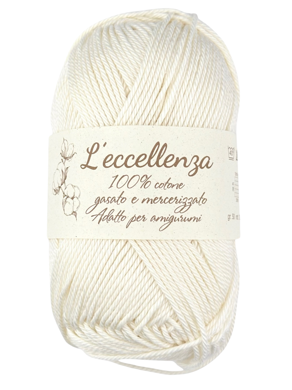 L’eccellenza 100% Baumwolle merzerisierte Elfenbeinfarbe 2015