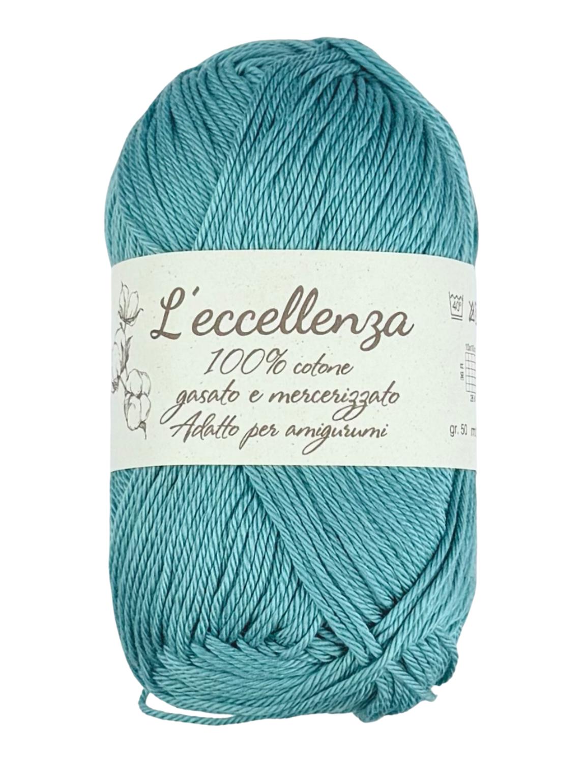 L’eccellenza 100% Baumwolle merzerisierte Aqua-Grün 2157