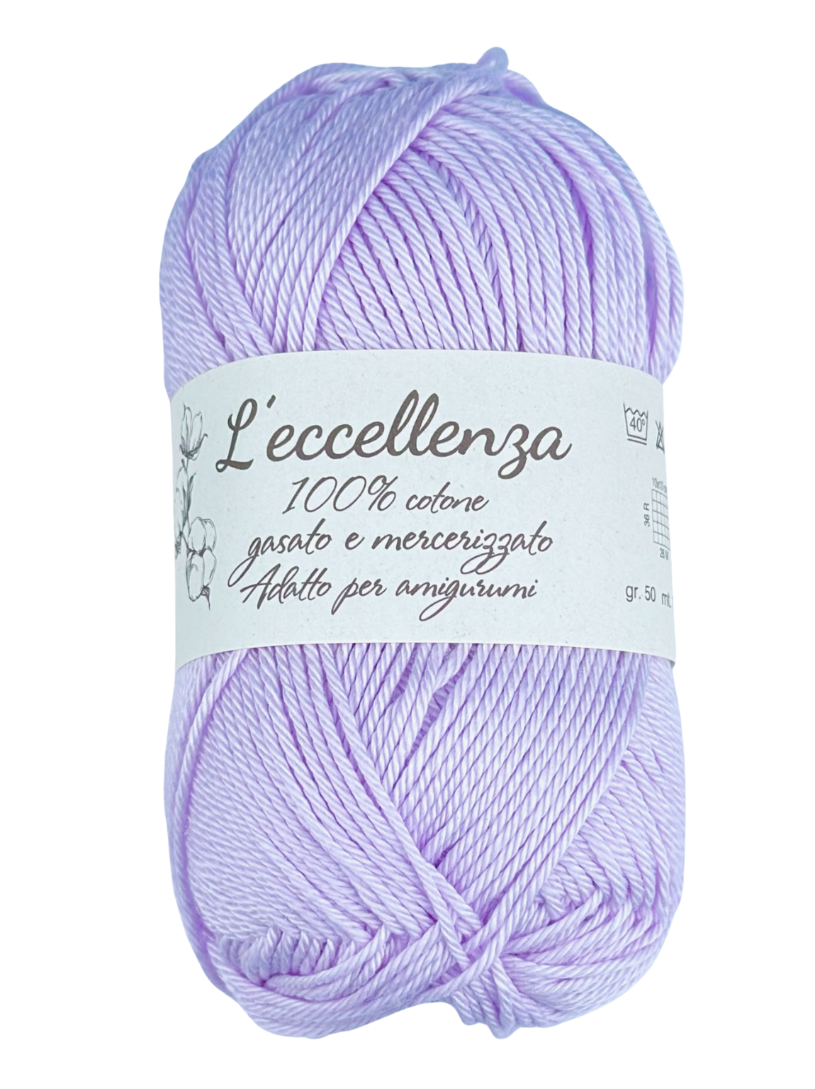 L’eccellenza 100% Baumwolle merzerisierte Flieder 2207