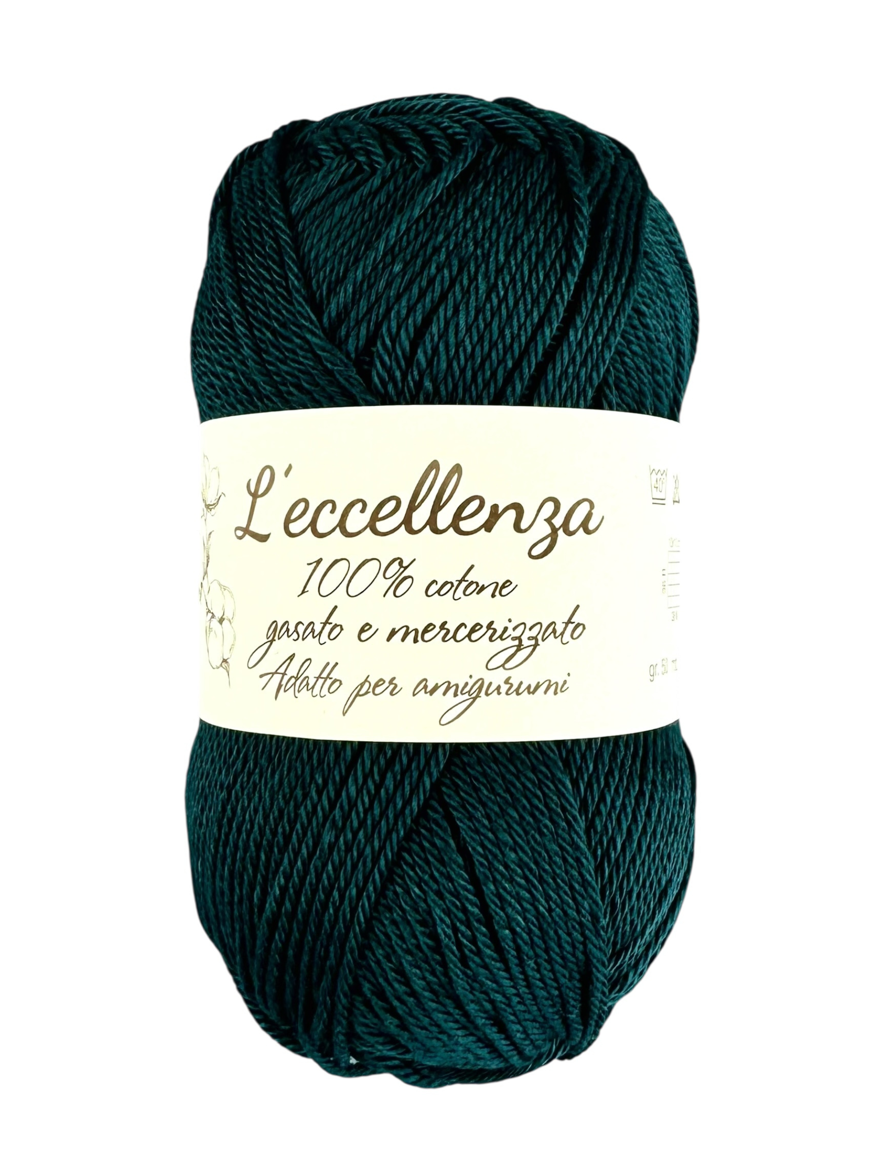 L’eccellenza Baumwolle merzerisierte 100% Dunkles Petrolgrün 2166