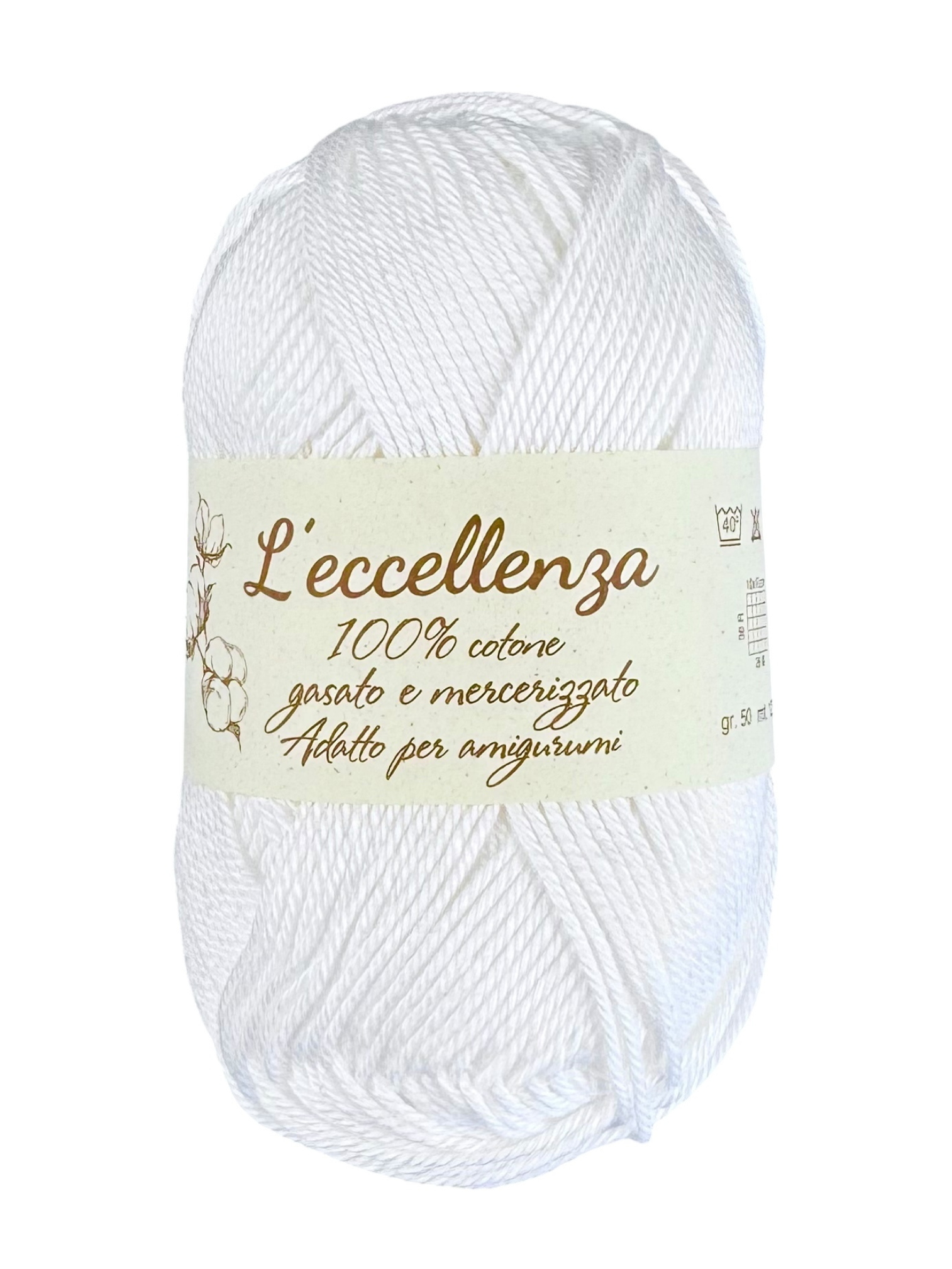 L’eccellenza Baumwolle merzerisierte 100% Weiss 2013