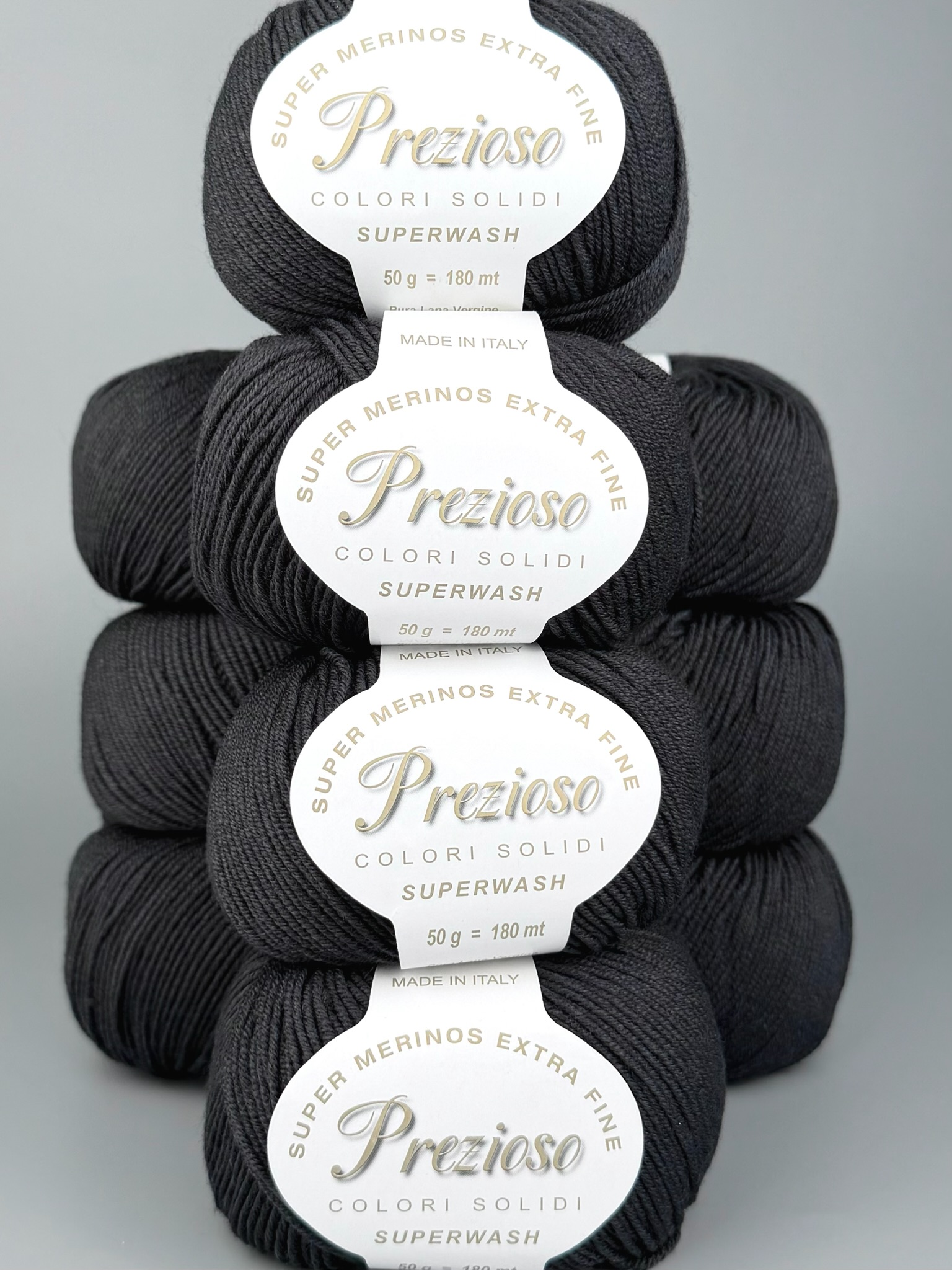 Art. Prezioso (10 Knäueln) – 100 % extrafeine Merinowolle Superwash col. Anthrazit 702-21