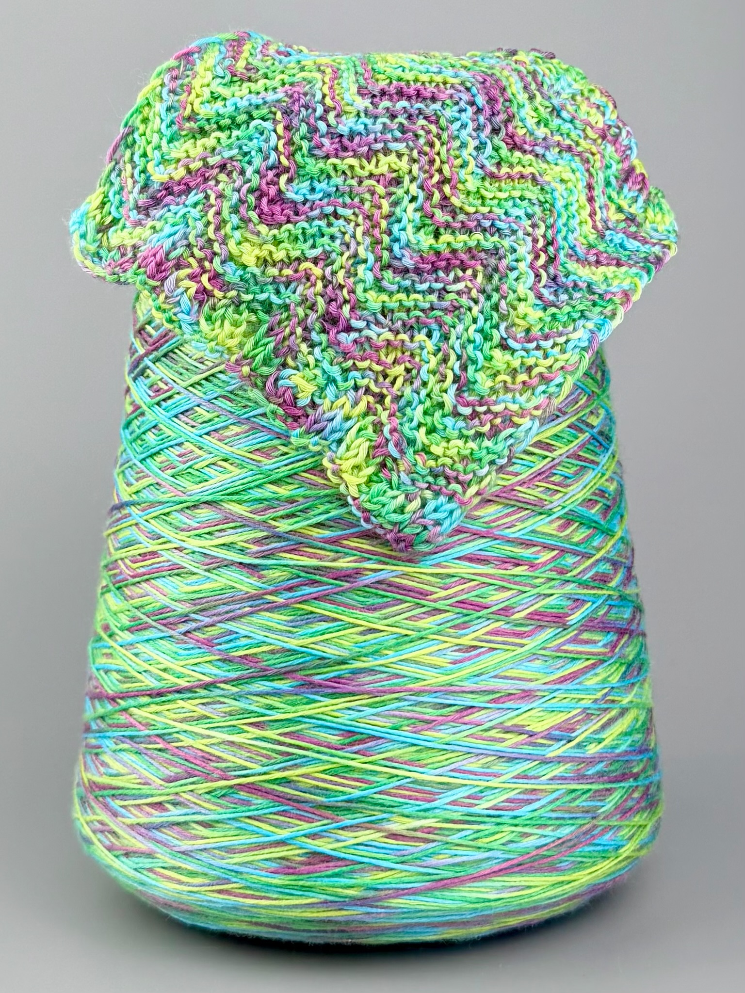 Zimpfer Wolle Art. Mimi Multicolor 500 m / 100 g – Garn aus Bambus und Seide col. Grün Lavendel foto 3