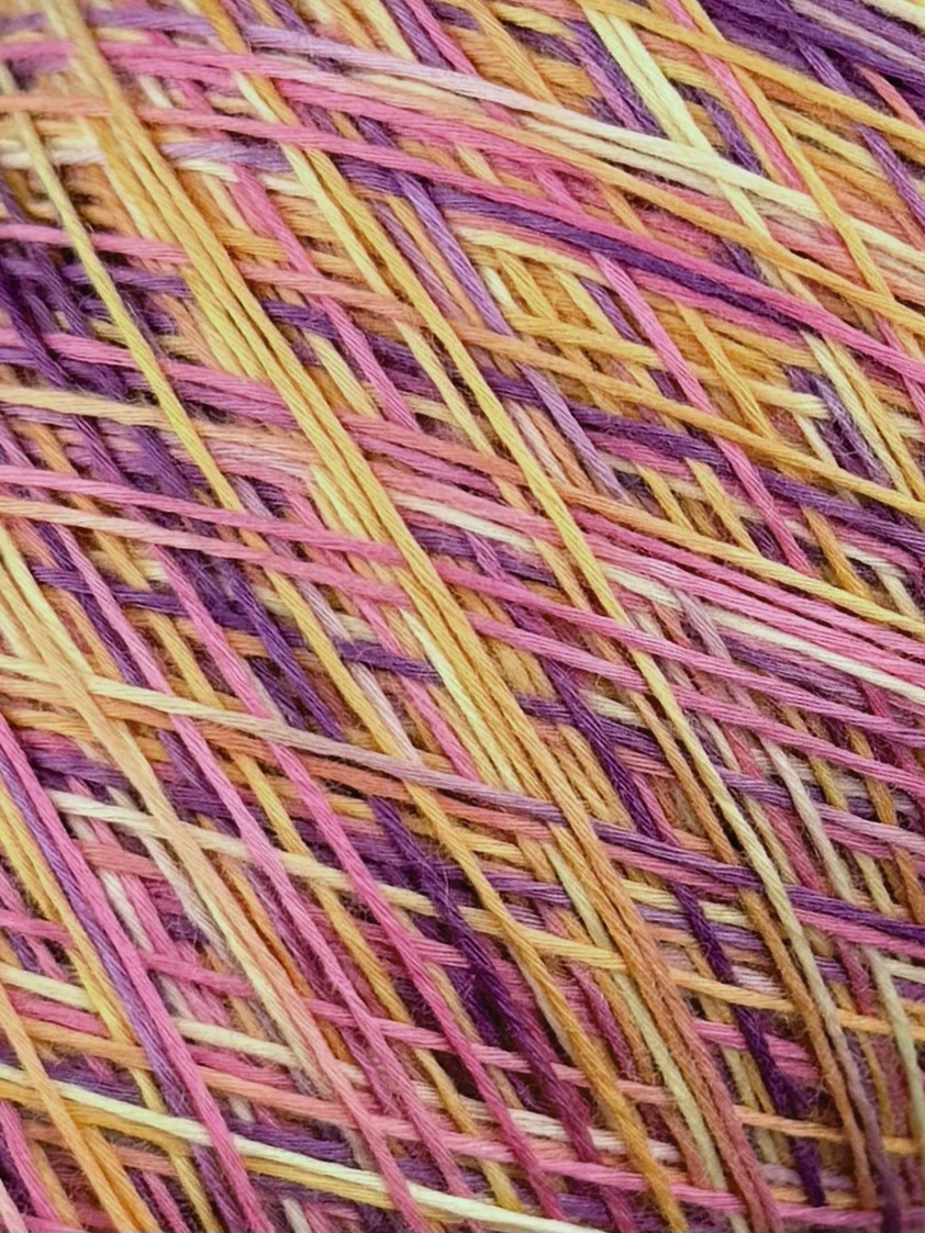 Zimpfer Wolle Art. Mimi Multicolor 500 m / 100 g – Garn aus Bambus und Seide col. Sonnenuntergang