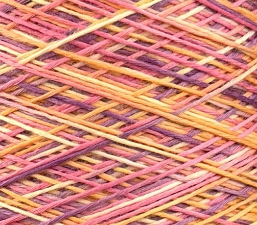 Zimpfer Wolle Art. Mimi Multicolor 500 m / 100 g – Garn aus Bambus und Seide col. Sonnenuntergang
