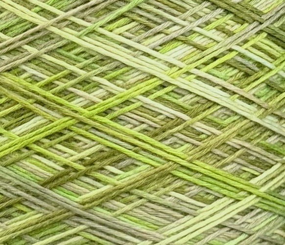 Zimpfer Wolle Art. Mimi Multicolor 500 m / 100 g – Garn aus Bambus und Seide col. Grün