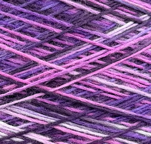 Zimpfer Wolle Art. Mimi Multicolor 500 m / 100 g – Garn aus Bambus und Seide col. Viola