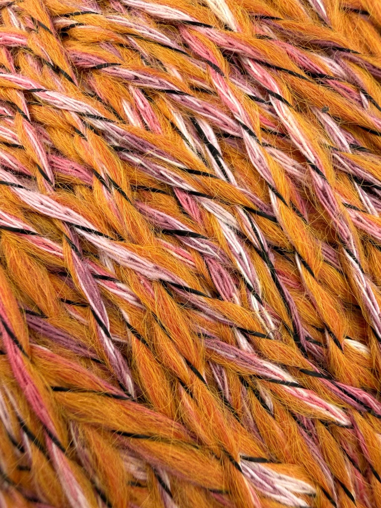 Millefili Art. Youresocot NM 2700 – Effektgarn aus Baumwolle Viskose und Wolle col. Warmes Orange 803 foto 3