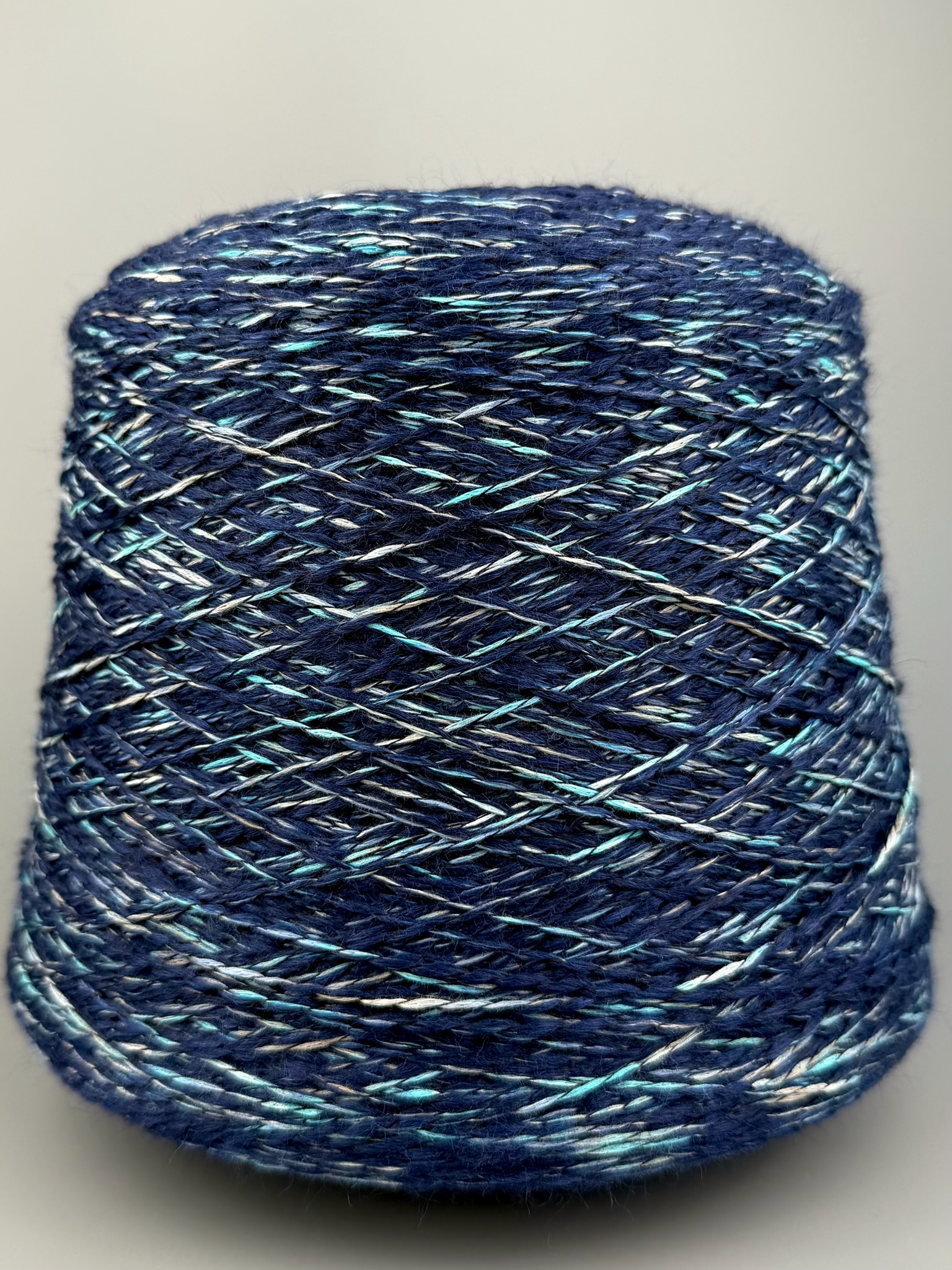 Millefili Art. Youresocot NM 2700 – Effektgarn aus Baumwolle Viskose und Wolle col. Navyblau 829 foto 2