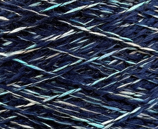 Millefili Art. Youresocot NM 2700 – Effektgarn aus Baumwolle Viskose und Wolle col. Navyblau 829