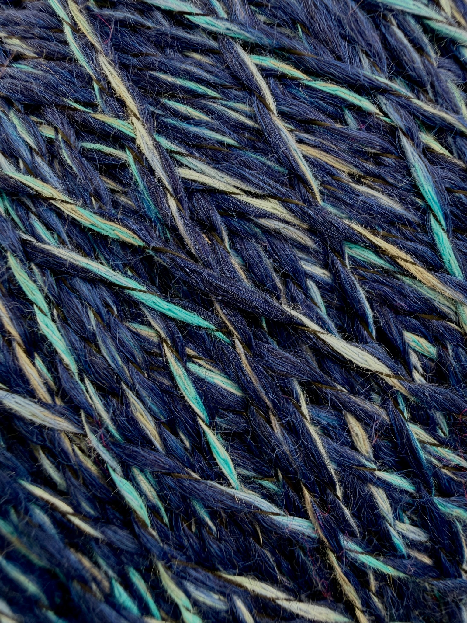 Millefili Art. Youresocot NM 2700 – Effektgarn aus Baumwolle Viskose und Wolle col. Navyblau 829 foto 3