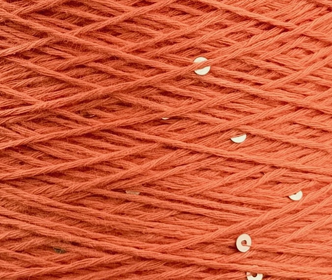 Primavera (Pailletten) 420m/100g – 100% Pima Baumwolle col. Orange 020