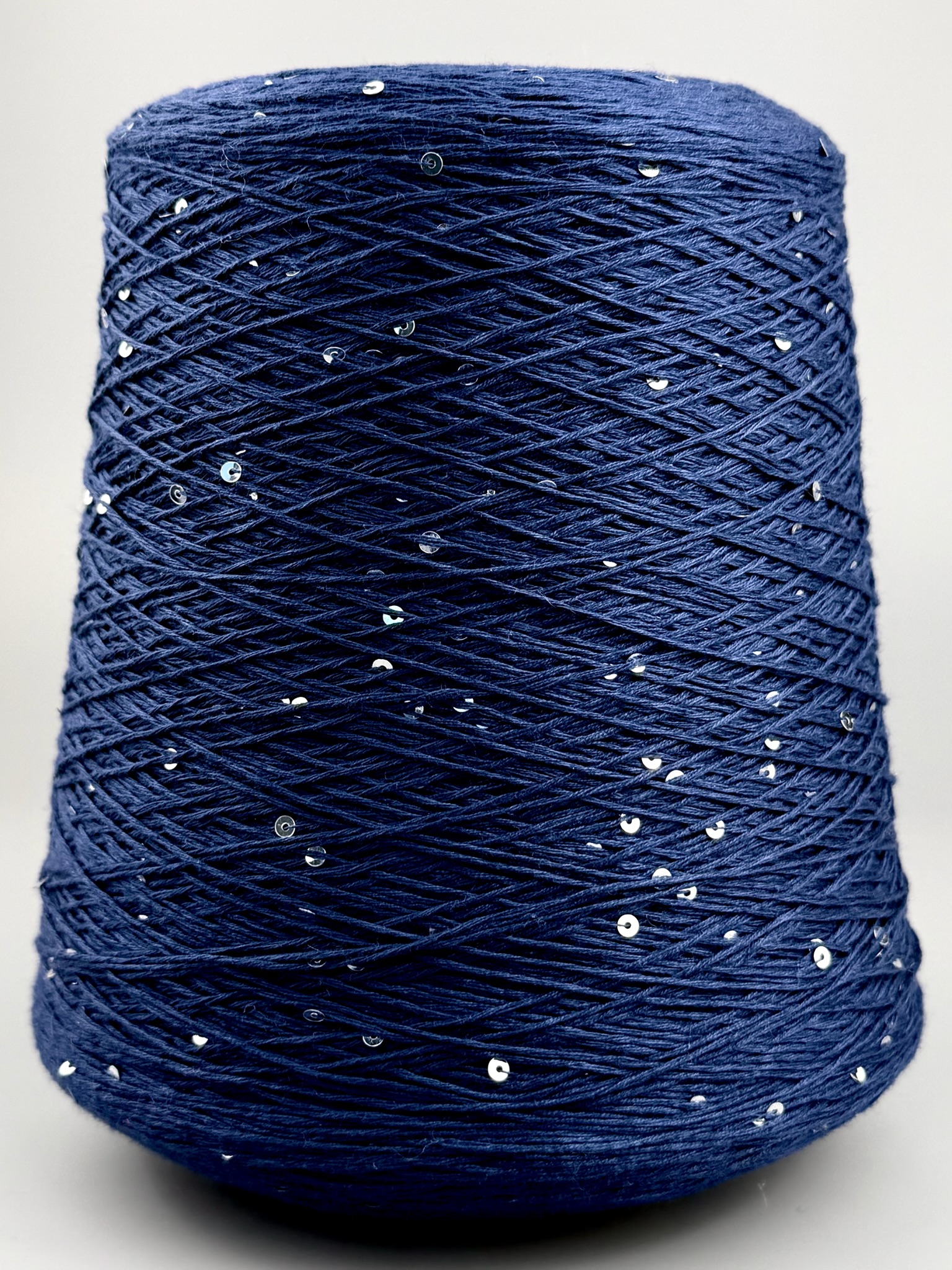 Primavera (Pailletten) 420m/100g – 100% Pima Baumwolle col. Royalblau foto 2