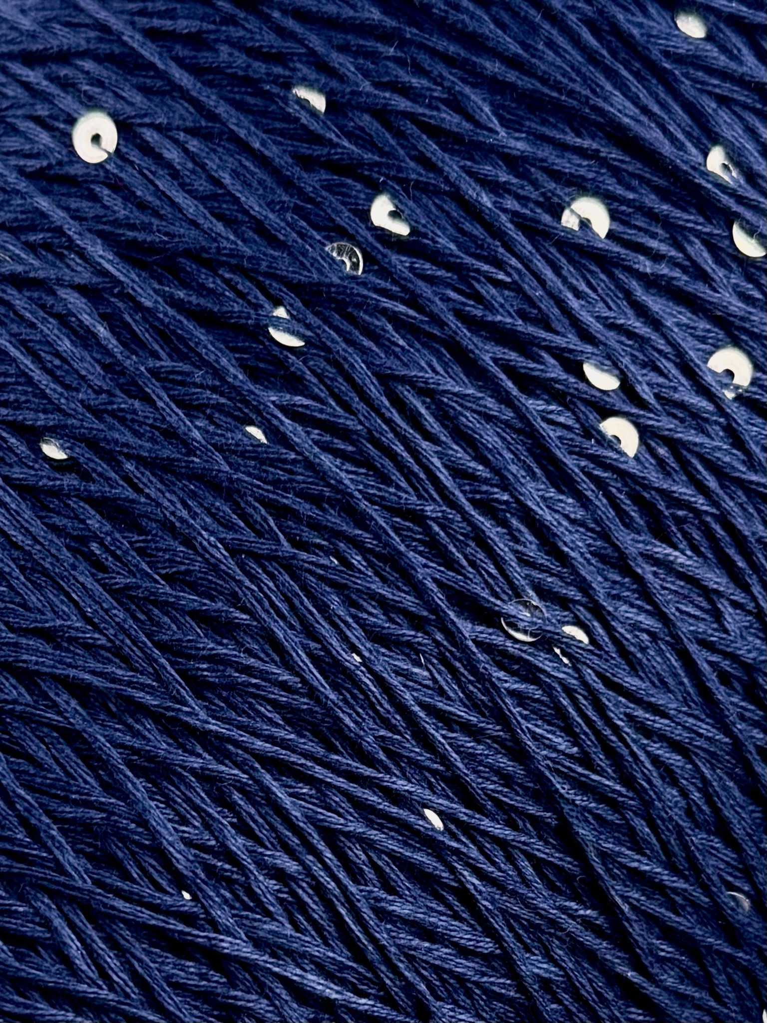 Primavera (Pailletten) 420m/100g – 100% Pima Baumwolle col. Royalblau