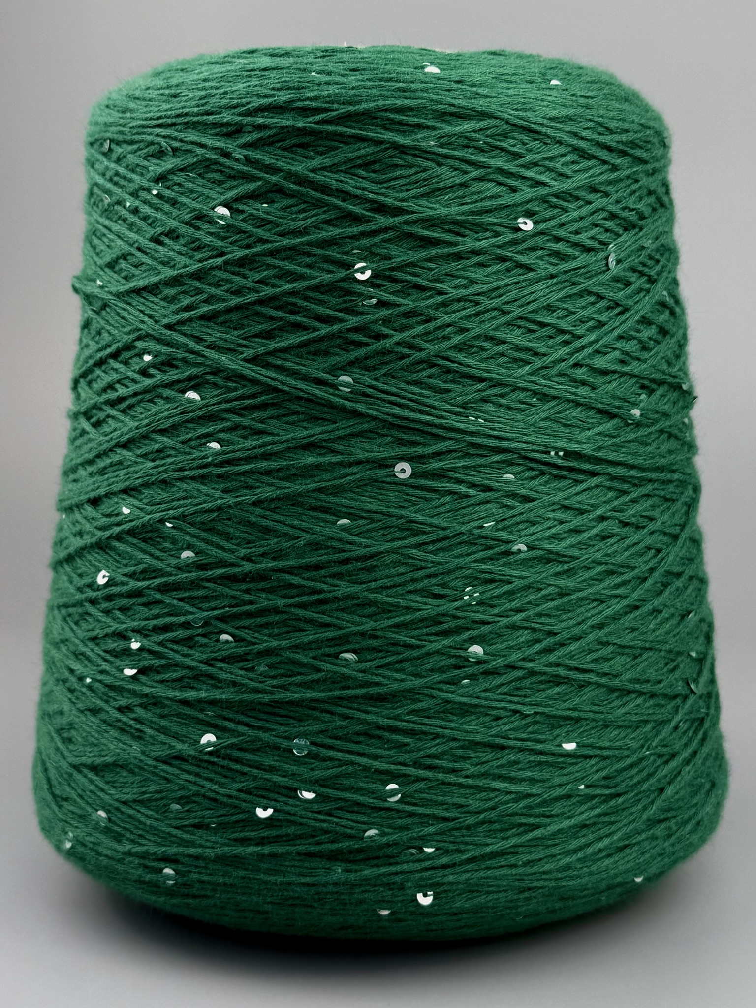 Primavera (Pailletten) 420m/100g – 100% Pima Baumwolle col. Waldgrün 598 foto 2