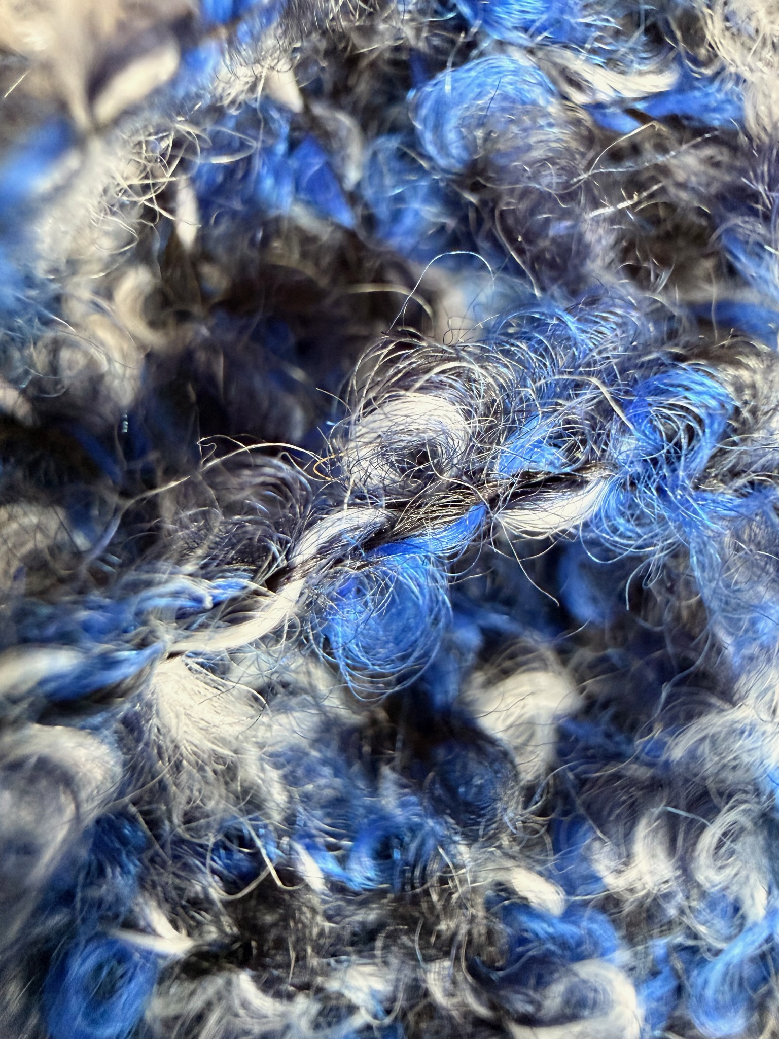 Cariaggi Art. VOLUTA (PPKA969) – Bouclé Garn aus Kaschmir und Seide col. 34684 Blau Mélange foto 3