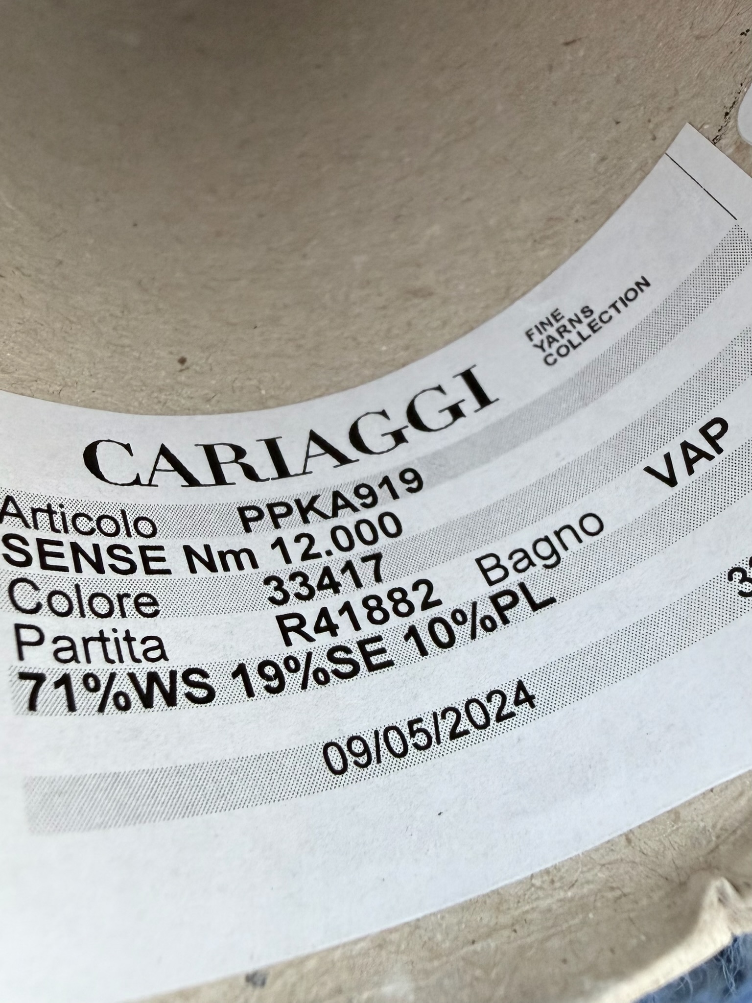 Cariaggi SENSE Nm 12.000 – Garn aus Kaschmir, Seide col. Königsblau foto 3