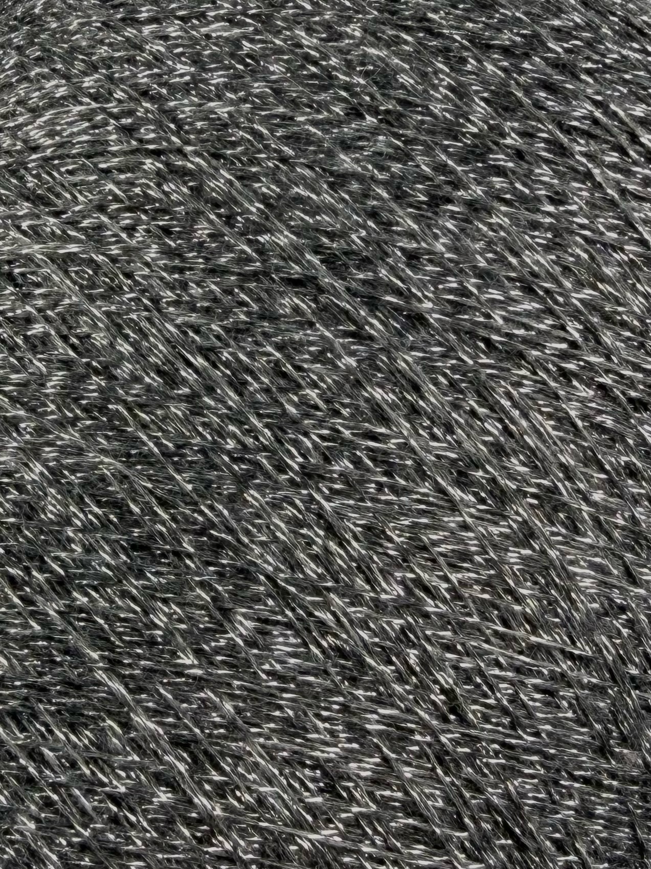 Gioiello Nm 1/15 – Garn mit Kaschmir, Merino, Viscose & Lurex col. Anthrazit-Graphit
