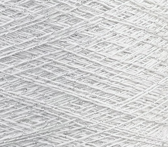 Gioiello Nm 1/15 – Filato con Cashmere, Merino, Viscosa e Lurex col. Bianco