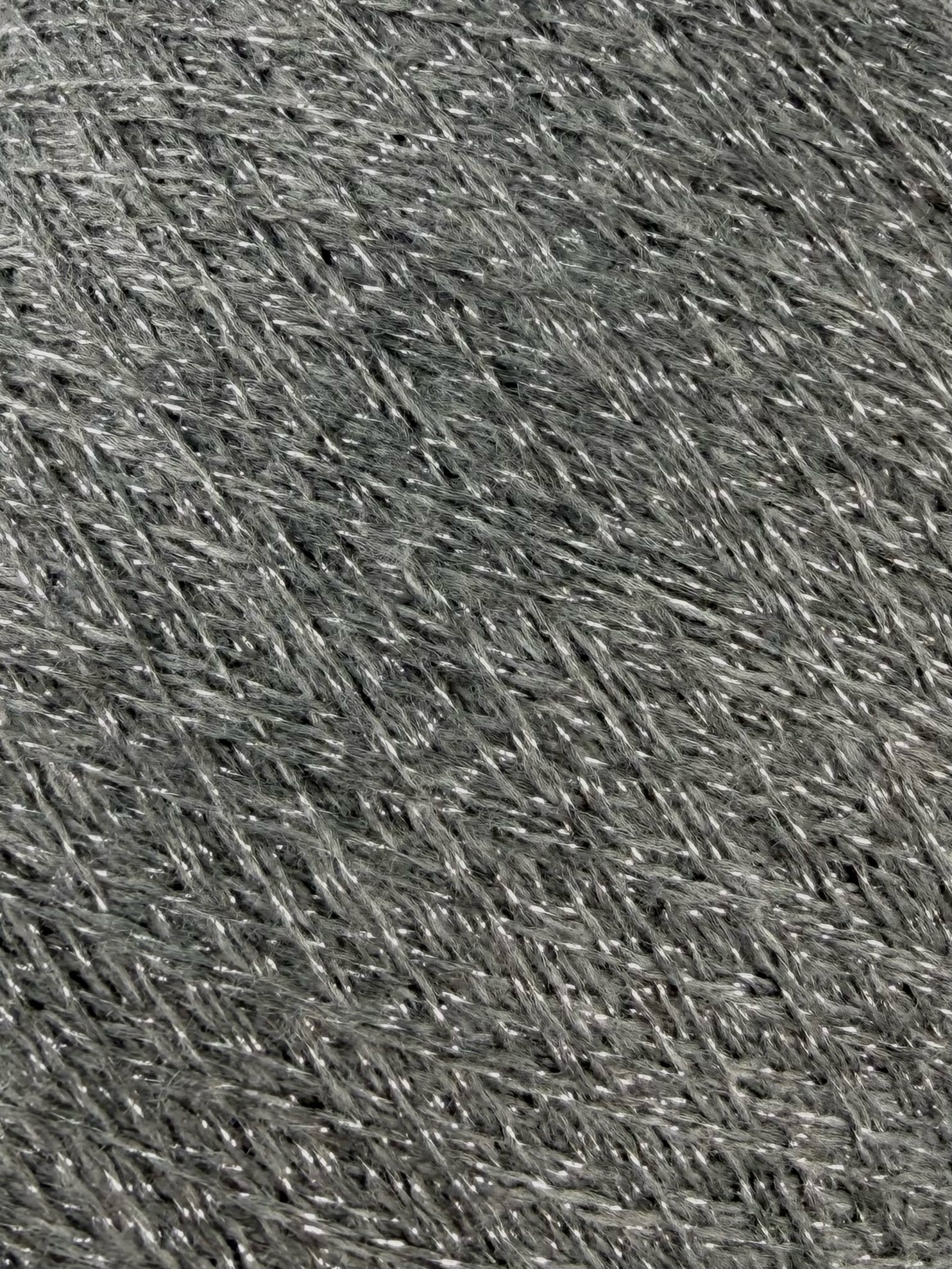 Gioiello Nm 1/15 – Garn mit Kaschmir, Merino, Viscose & Lurex col. Mittelgrau