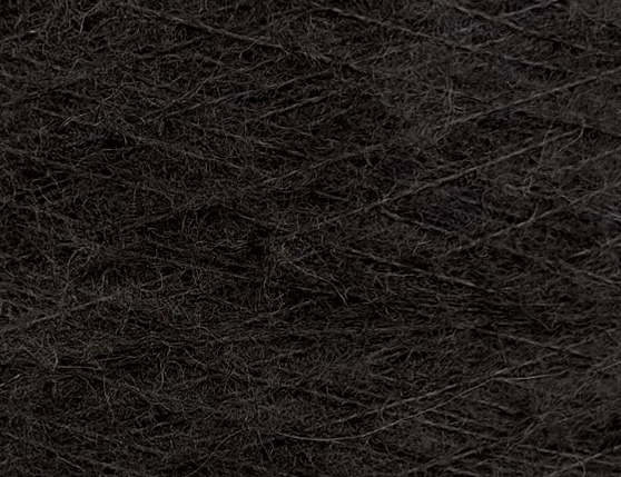 Weiches Garn mit Kid Mohair, Alpaka und Elasthan col. Schwarz 1000 m / 100 g
