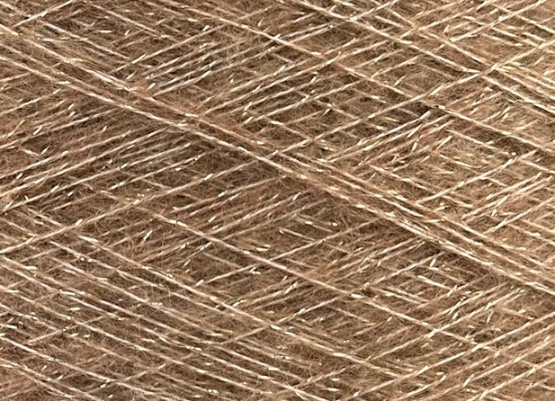 Art. Therhythmofthenigh – Garn mit Lurex und Wolle col. Beige 1070 m / 100 g