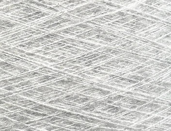 Art. Therhythmofthenigh – Filato con Lurex e Lana col. Grigio Perla Argento Mélange 1070 m / 100 g