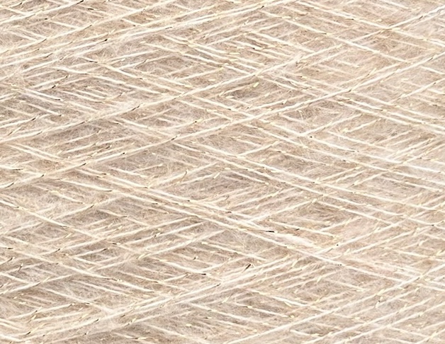 Art. Therhythmofthenigh – Filato con Lurex e Lana col. Beige chiaro 1070 m / 100 g